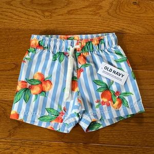 NWT Baby Boy Peaches & Stripes Bathing suit (Match The Fam)